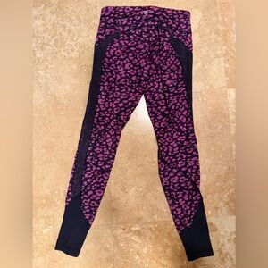 Lululemon Athletica Purple and navy blue Leopard Print Leggings